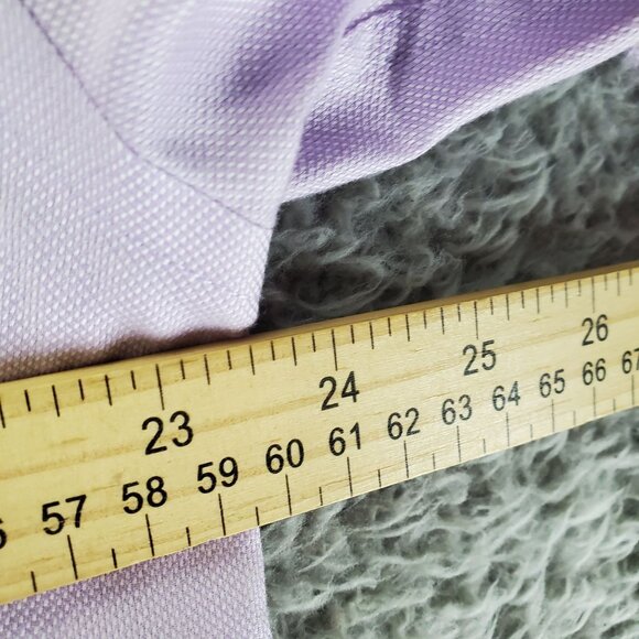 Enro Shirt Mens Size 16.5 Purple Royal Oxford Non-Iron Long Sleeve Classic Dress - Picture 5 of 7